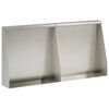 vidaXL Oporn&yacute; m&uacute;r 2 ks 40 x 12 x 50 cm Nehrdzavej&uacute;ca oceľ Strieborn&aacute;