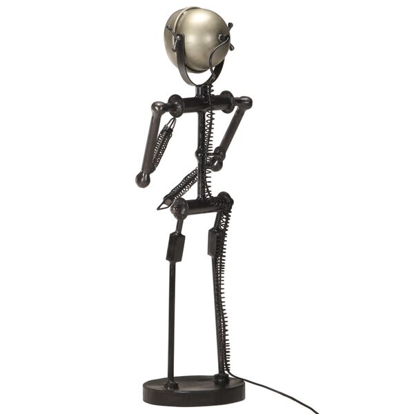 vidaXL Stojanov&aacute; lampa s motocyklov&yacute;m svetlometom v tvare postavy E27