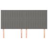 vidaXL Čelo postele tmavosiv&eacute; 160x5x118/128 cm l&aacute;tkov&eacute;