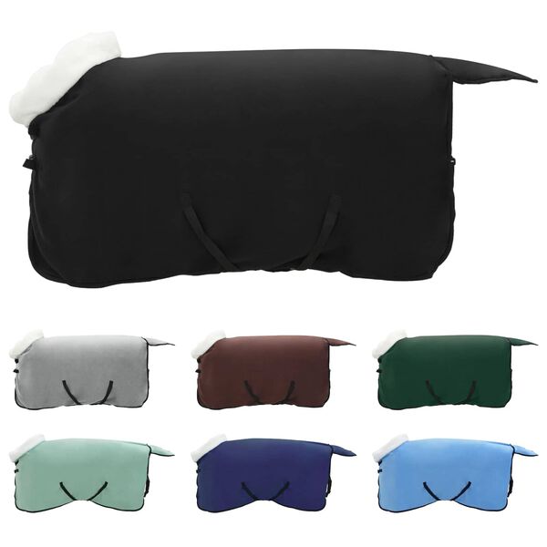 vidaXL Pl&aacute;&scaron;ť pre kone Čierna 85 cm Pol&aacute;rna fleece