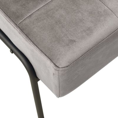vidaXL Relaxačná stolička 65x79x87 cm svetlosivá zamat