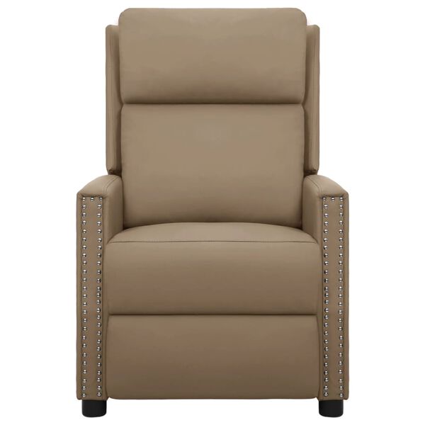 vidaXL Zdvíhacie masážne kreslo kapučínové umelá koža