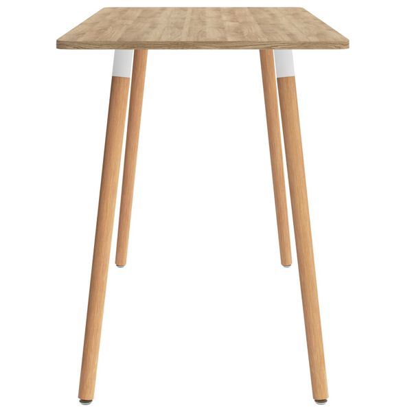 vidaXL 5-dielna jedálenská súprava vínovo-červená