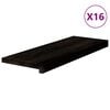 vidaXL Schodiskov&eacute; stupne 16 ks hnedočiern&aacute; 70x25x2 cm dubov&yacute; mas&iacute;v