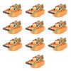 vidaXL Up&iacute;nacie popruhy s račňou 10 ks, 2 tony, 8mx50mm, oranžov&eacute;