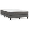 vidaXL Posteľn&yacute; r&aacute;m s boxspringom siv&yacute; 120x200 cm umel&aacute; koža