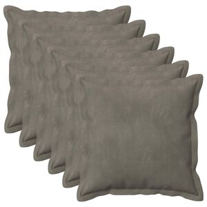 vidaXL Poťah na podložku 6 ks HOUTEN Svetlosiv&aacute; 30 x 30 cm Zamat