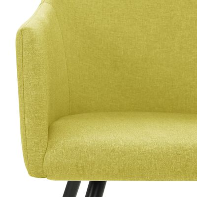 vidaXL Jedálenské stoličky 6 ks zelené látkové