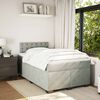 vidaXL Boxspring posteľ s matracom bledosiv&aacute; 120x190 cm zamat