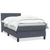 vidaXL Posteľn&yacute; r&aacute;m boxspring s matracom tmavosiv&yacute; 90x210 cm zamat