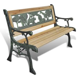 vidaXL Detsk&aacute; z&aacute;hradn&aacute; lavička 84 cm, drevo