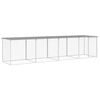 vidaXL Klietka pre kurčat&aacute; strecha bledosiv&aacute; 403x98x90 cm poz. oceľ