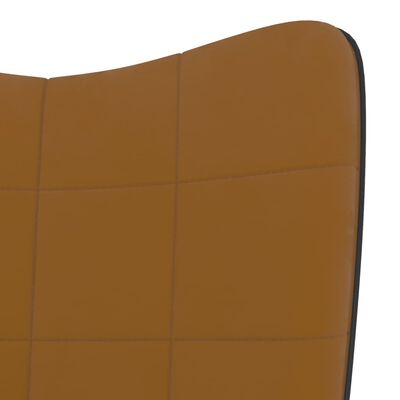 vidaXL Relaxačné kreslo hnedé zamat a PVC