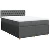 vidaXL Boxspring posteľ s matracom tmavosiv&aacute; 140x190 cm l&aacute;tka