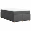 vidaXL Boxspring posteľ s matracom, tmavosiv&aacute; 120x190 cm, l&aacute;tka