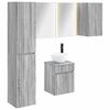 vidaXL Set kabinetov do k&uacute;peľne 5 pcs Siv&yacute; Sonoma 43 x 11,5 x 60,5 cm