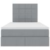 vidaXL Úložná posteľ s matracmi Svetlosivá 120 x 200 cm Umelá koža