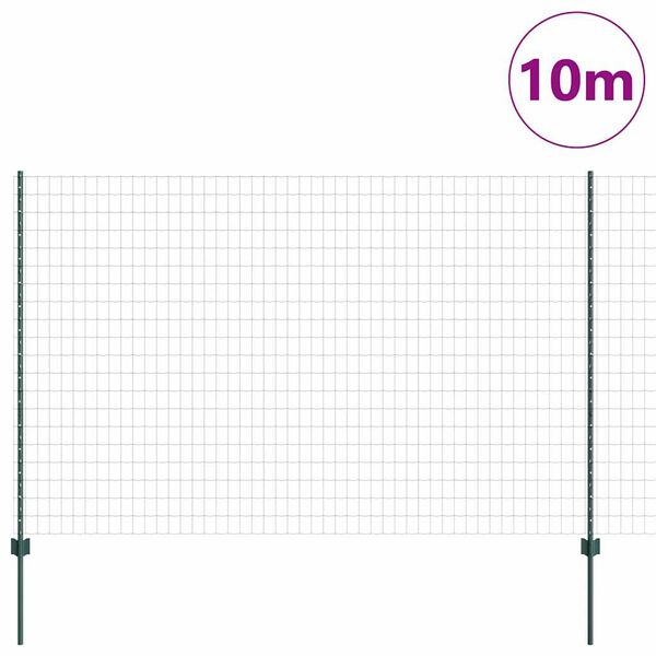 vidaXL Plot s podperou Zelen&aacute; 1,6 x 10 m Ocel a PVC