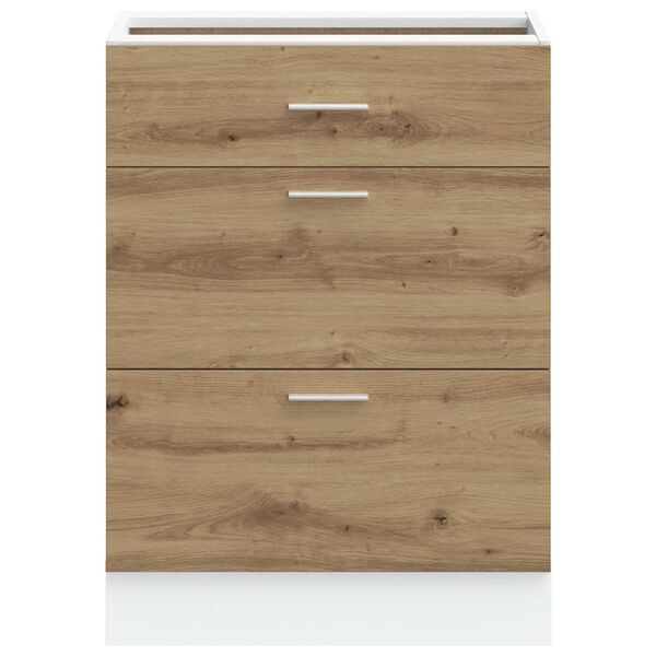 vidaXL Kuchynská spodná skrinka “Lyon”, dub artisan, kompozitné drevo