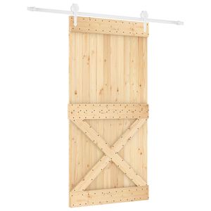 vidaXL Posuvn&eacute; dvere 100 x 210 cm Pr&iacute;rodn&aacute; a biela