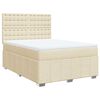 vidaXL Boxspring posteľ s matracom kr&eacute;mov&yacute; 140x190 cm l&aacute;tka