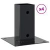 vidaXL podstavce stĺpikov &scaron;tvorcov&eacute; 4 ks Antracit 61x61 mm