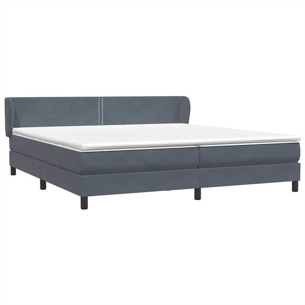 vidaXL Box Spring Posteľ s matracmi Tmavo&scaron;ed&aacute; 180x210 cm Zamat