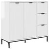 vidaXL Serv&iacute;rovacia skriňa Vysok&yacute; lesk bielej 89,5 x 33 x 82 cm