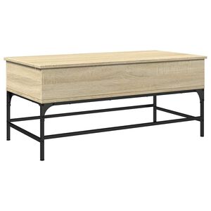 vidaXL Konferenčn&yacute; stol&iacute;k, dub sonoma 100x50x45cm kompozitn&eacute; drevo+kov