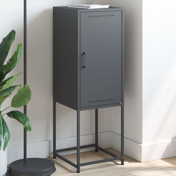 vidaXL Vysoká skrinka antracitová 36x39x107 cm oceľová
