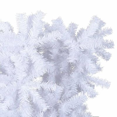 vidaXL Prevrátený umelý vianočný stromček so stojanom, biely 120 cm