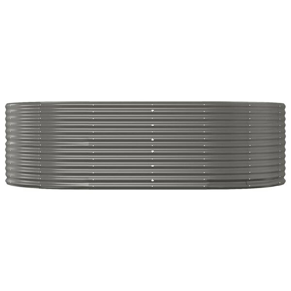 vidaXL Vyvýšený záhradný záhon sivý 212x140x68 cm pozinkovaná oceľ