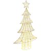 vidaXL Vianočn&yacute; stromček 160 LED Tepl&aacute; biela 151 cm PET