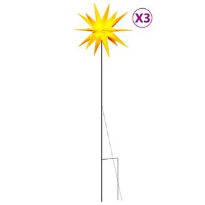 vidaXL Vianočn&eacute; svetl&aacute; s hrotmi 3 ks LED skladacie žlt&eacute; 35 cm