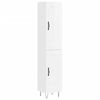 vidaXL Vysok&aacute; skrinka biela 34,5x34x180 cm spracovan&eacute; drevo