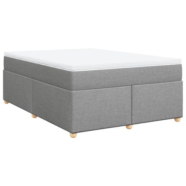 vidaXL Boxspring posteľ s matracom bledosiv&aacute; 140x200 cm l&aacute;tka