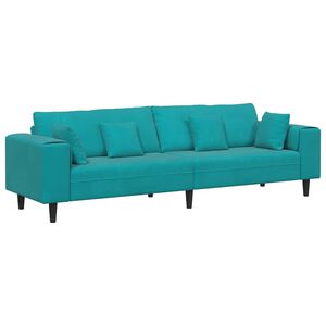 vidaXL Pohovka Tyrkysov&aacute; 250 x 77 x 76 cm Zamat