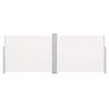 vidaXL Zaťahovacia bočná markíza, krémová 140x1000 cm
