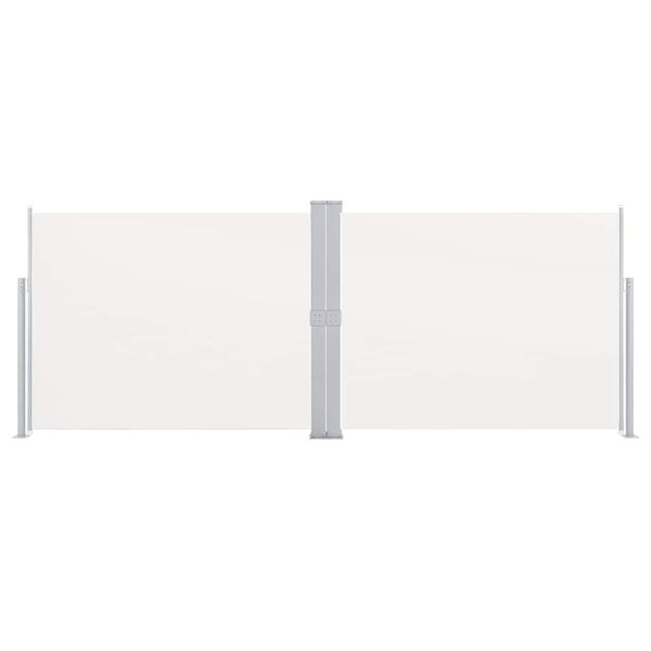 vidaXL Zaťahovacia bočná markíza, krémová 140x1000 cm