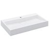 vidaXL Um&yacute;vadlo z miner&aacute;lneho/mramoroveho odliatku 80x46x11 cm biele