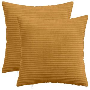 vidaXL Poťah na podložku 2 pcs HEERLEN Žlt&aacute; 30 x 30 cm man&scaron;estr