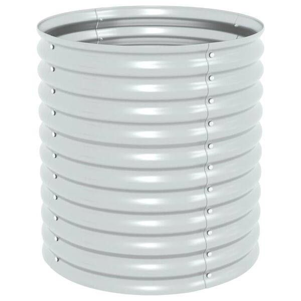 vidaXL Vyvýšený záhradný záhon 80x80x81cm, pozinkovaná oceľ,strieborný