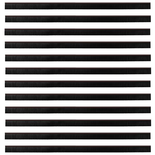 vidaXL Samolepiace tesnenia dver&iacute; s kefou 12 pcs Hned&aacute; 100 cm