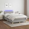vidaXL Boxspring posteľ s matracom a LED, svetlosiv&aacute; 120x190 cm, l&aacute;tka