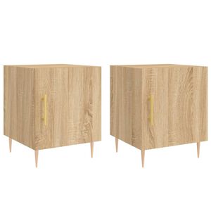 vidaXL Nočn&eacute; stol&iacute;ky 2 ks dub sonoma 40x40x50 cm kompozitn&eacute; drevo