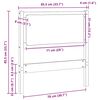 vidaXL Zadné čelo Iný Hnedá 80 cm Borovicový masív
