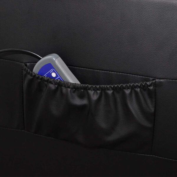 vidaXL Masážne kreslo, čierne, umelá koža