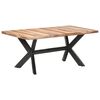 vidaXL Jed&aacute;lensk&yacute; st&ocirc;l 180x90x75 cm, dreven&yacute; mas&iacute;v s medov&yacute;m n&aacute;terom