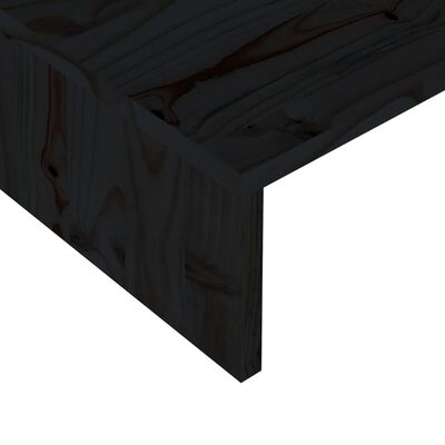 vidaXL Stojan na monitor čierny 60x23,5x12 cm spracované drevo