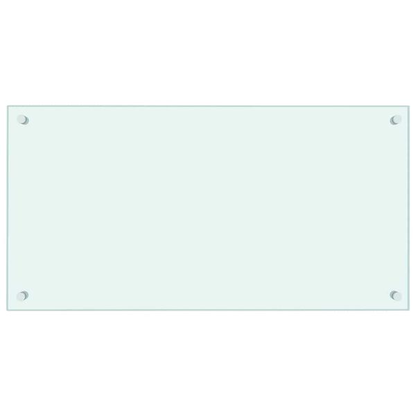 vidaXL Kuchynské zásteny 2 ks biele 80x40 cm tvrdené sklo